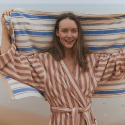 Meadow Blue Shoreham Stripe Cotton Towels