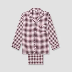 Men's Berry Gingham Pajama Set
