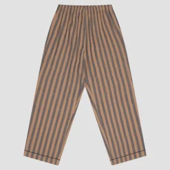 Men's Blue & Porcini Striped Linen Pajama Pants