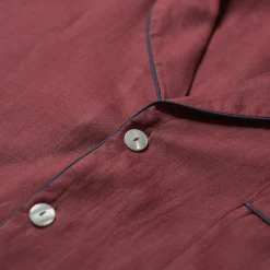 Men's Cherry Linen Pajama Shirt