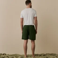 Men's Fern Green Linen Pajama Shorts