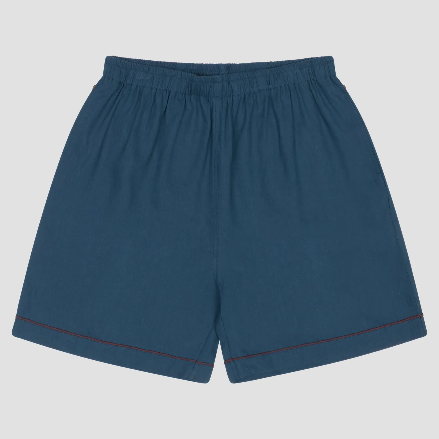 Men's Marine Blue Linen Pajama Shorts