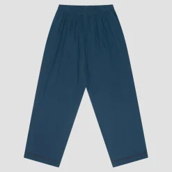 Men's Marine Blue Linen Pajama Pants