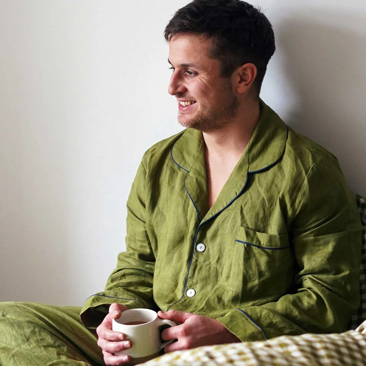 Men's Moss Linen Pajama Set