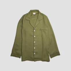 Men's Moss Linen Pajama Shirt