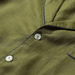 Men's Moss Linen Pajama Shirt