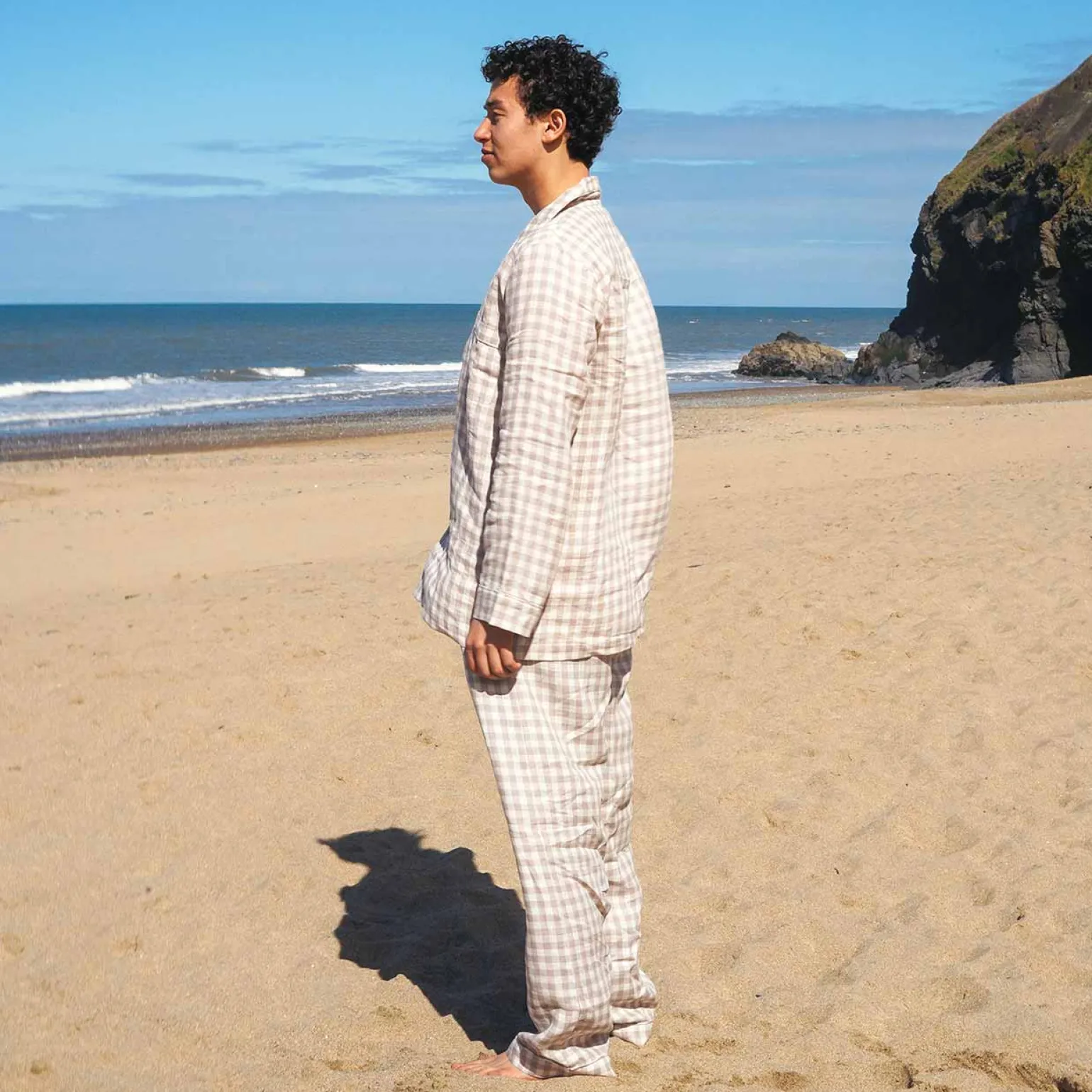 Men's Mushroom Gingham Pajama Pants