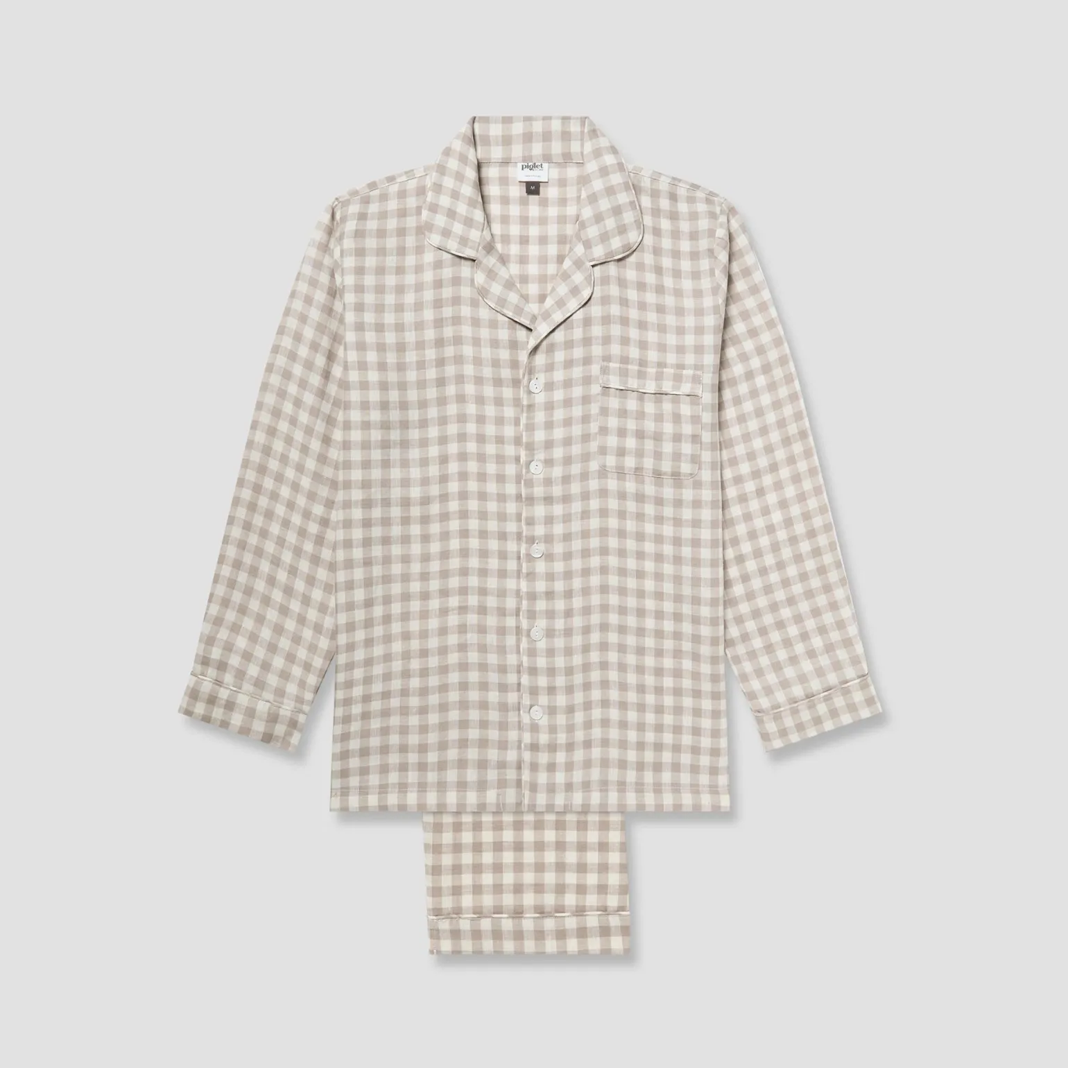 Men's Mushroom Gingham Pajama Set