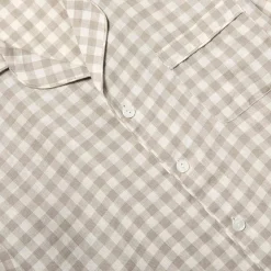 Men's Mushroom Gingham Pajama Shirt