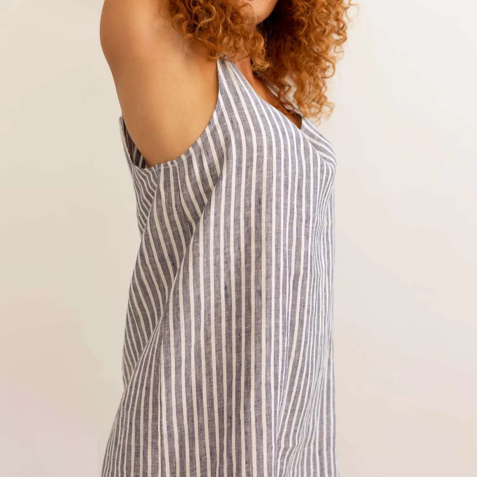 Midnight Stripe Night Dress