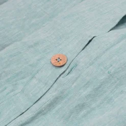 Mist Chambray Plain Linen Blend Duvet Cover