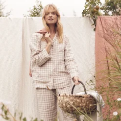 Mushroom Gingham Pajama Set