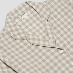 Mushroom Gingham Pajama Shirt