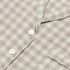 Mushroom Gingham Pajama Shirt