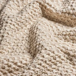 Oat Milk Textured Knit Throw