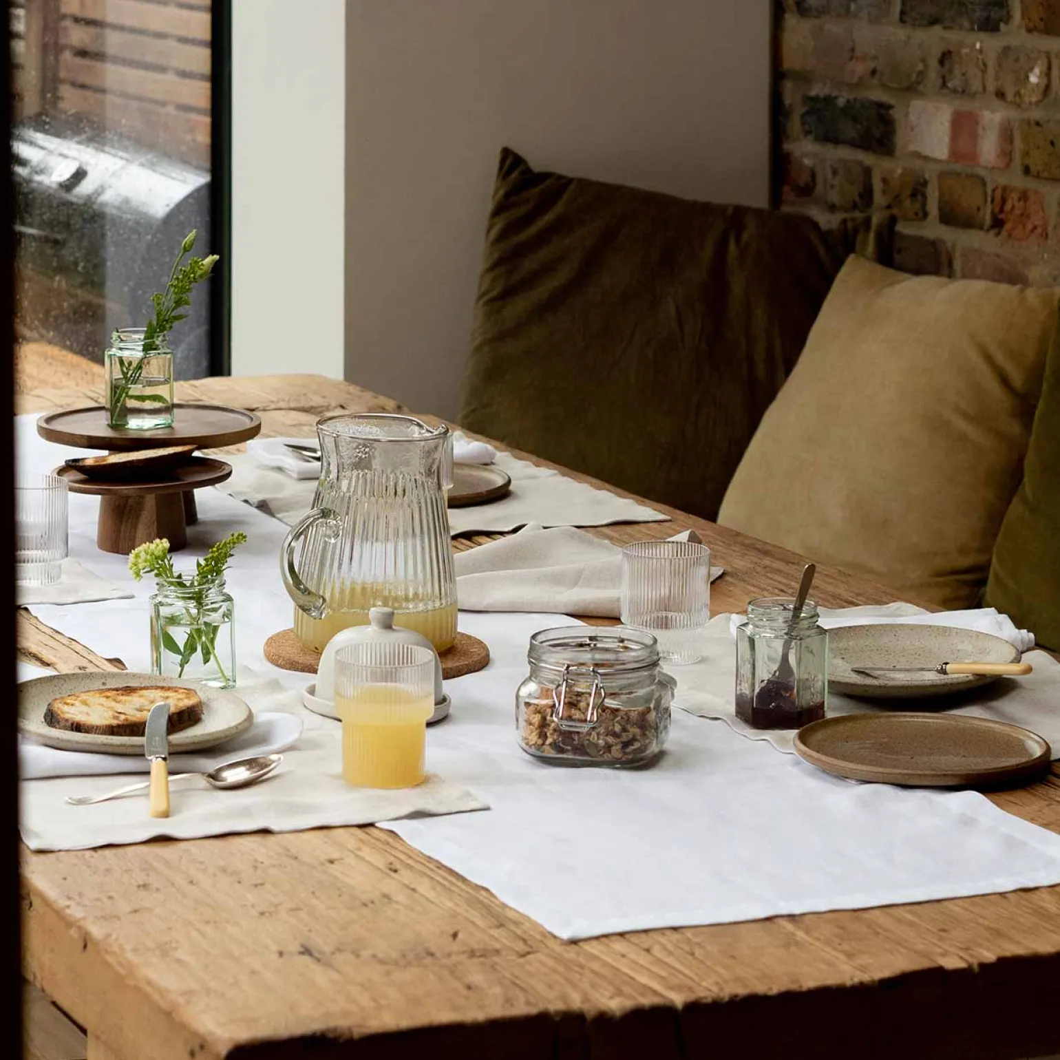 Oatmeal 100% Linen Placemat Set of 4