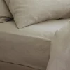 Oatmeal Linen Blend Fitted Sheet