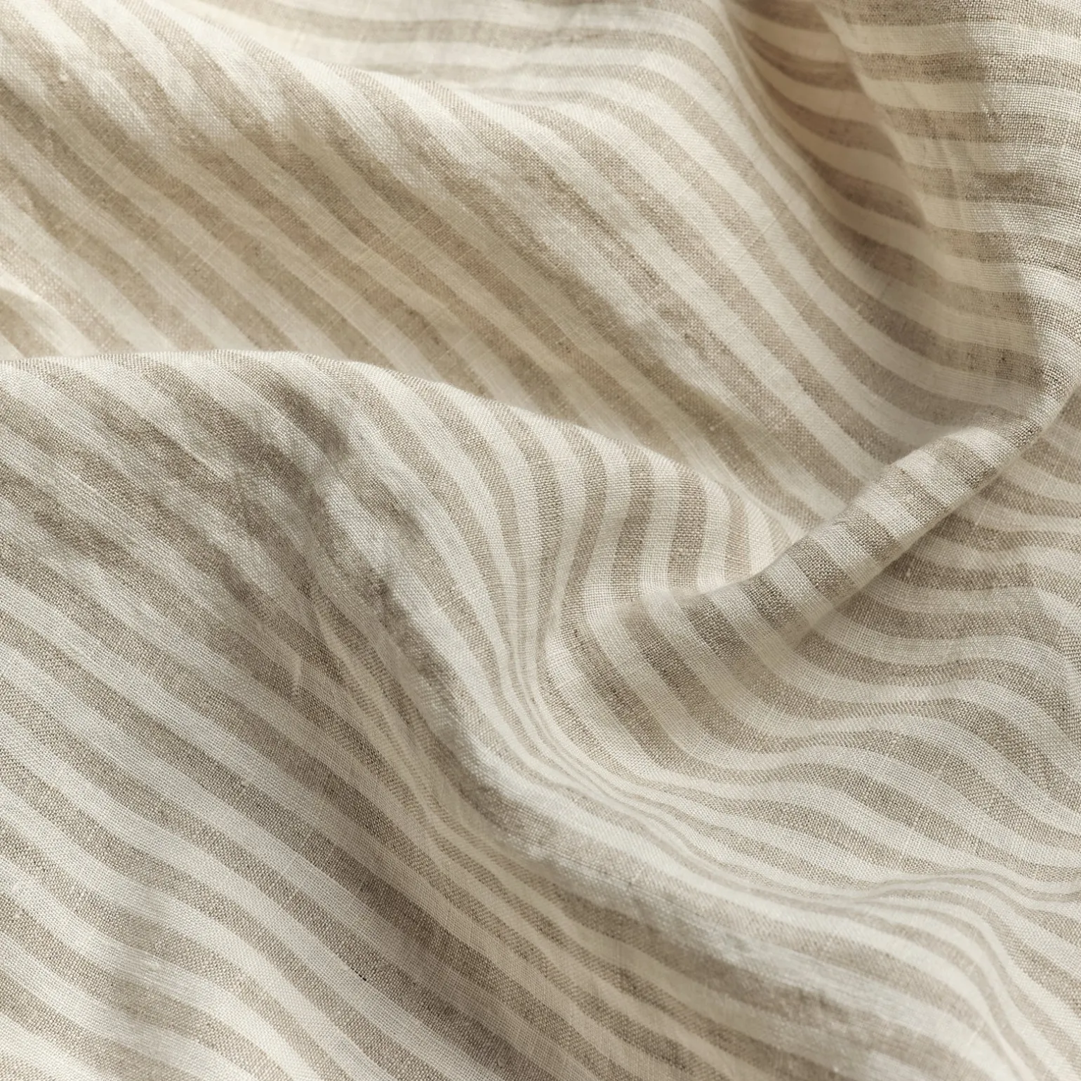 Oatmeal Stripe 100% Linen Pillowcases (Pair)