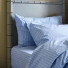 Pale Blue Favorite Shirt Stripe Cotton Pillowcases (Pair)