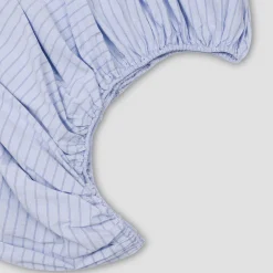 Pale Blue Favorite Shirt Stripe Cotton Fitted Sheet