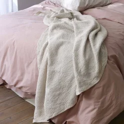 Parchment Waffle Cotton Throw