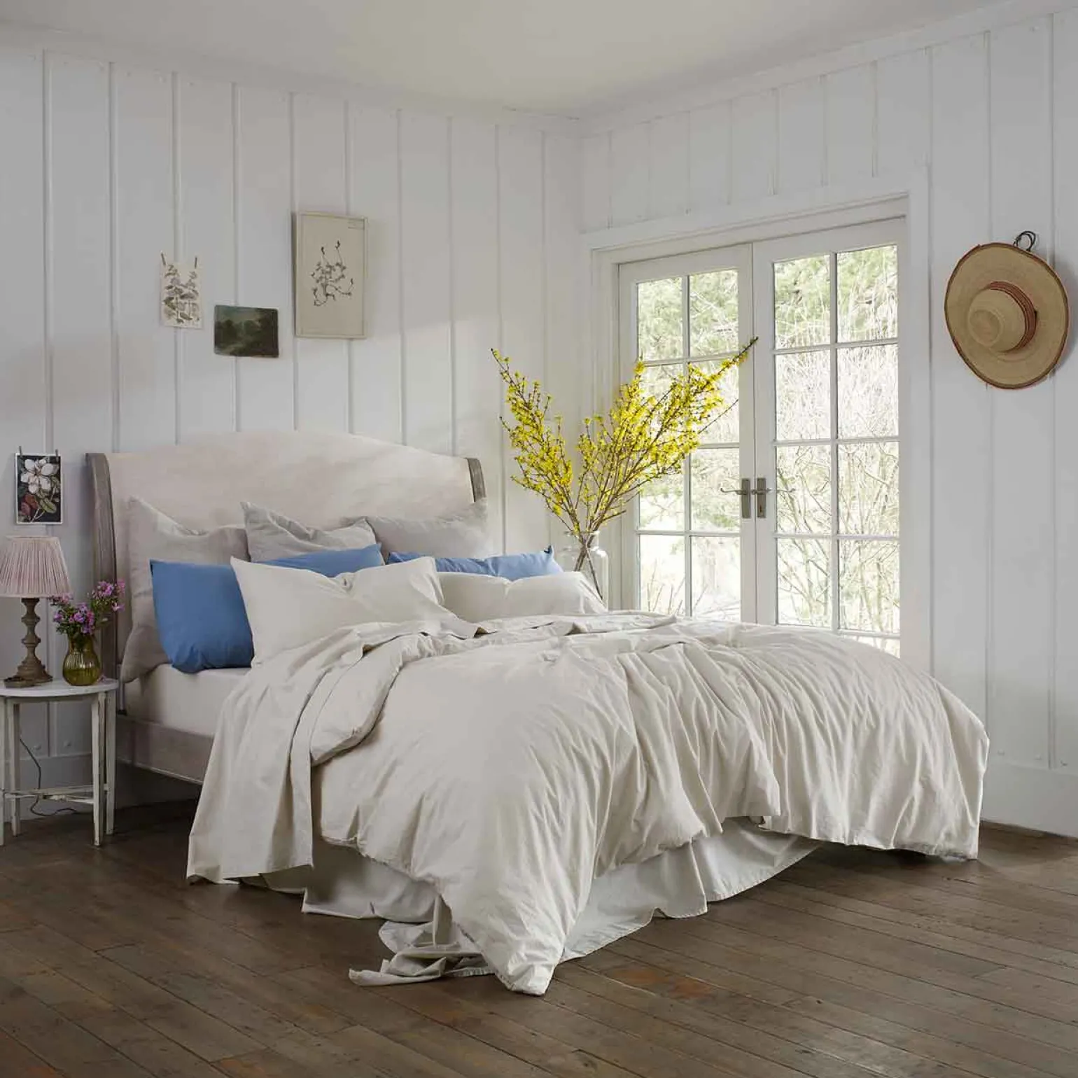 Parchment Washed Cotton Percale Duvet Cover