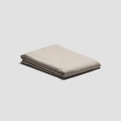 Parchment Washed Cotton Percale Flat Sheet