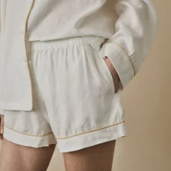 Pearl Linen Pajama Shorts