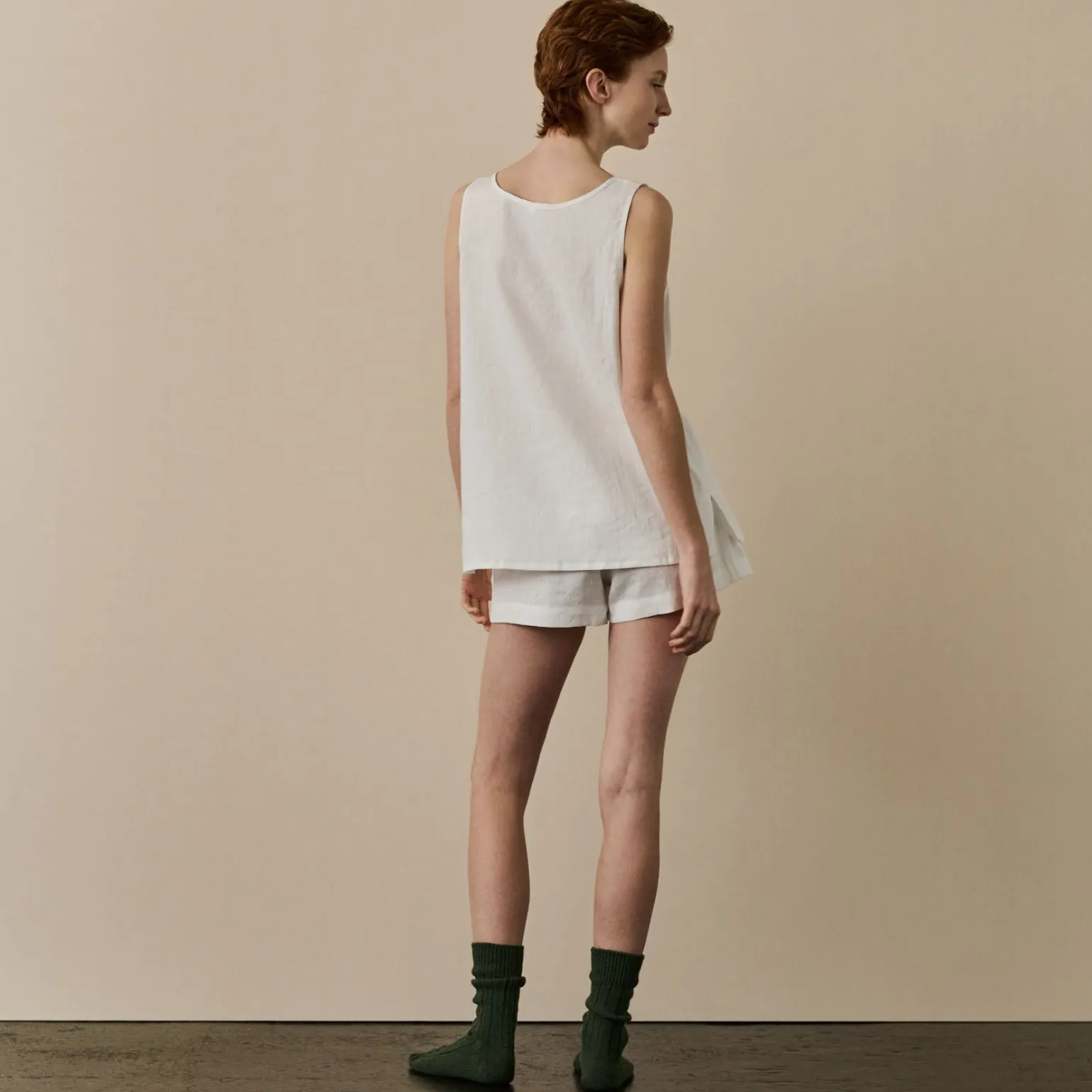 Pearl Linen Tencel Cami Set