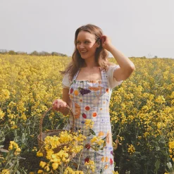 Picnic Alfresco Printed Linen Apron