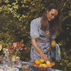 Picnic Alfresco Printed Linen Apron