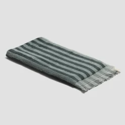Pine Green Pembroke Stripe Washcloth