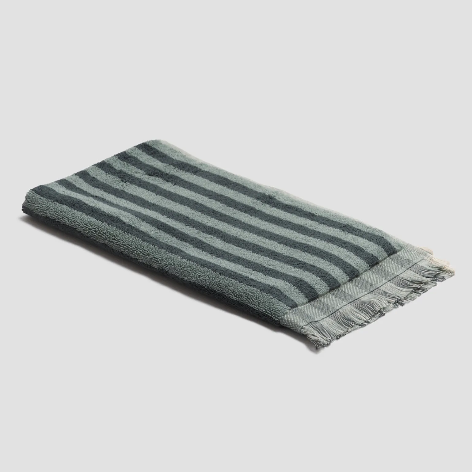 Pine Green Pembroke Stripe Washcloth
