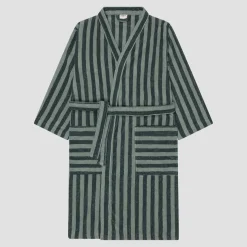Pine Green Pembroke Stripe Cotton Robe