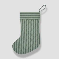 Pine Green Pembroke Stripe Christmas Stocking