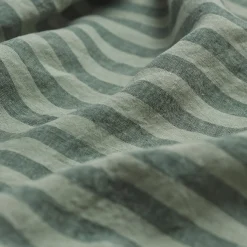 Pine Green Pembroke Stripe Linen Blend Fitted Sheet