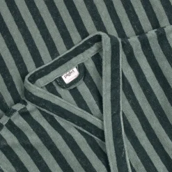 Pine Green Pembroke Stripe Cotton Robe