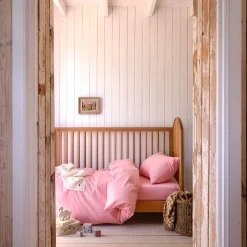 Pink Bloom Kids Linen Blend Bedding Set