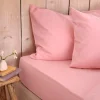 Pink Bloom Linen Blend Fitted Sheet