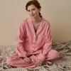 Pink Bloom Linen Pajama Set