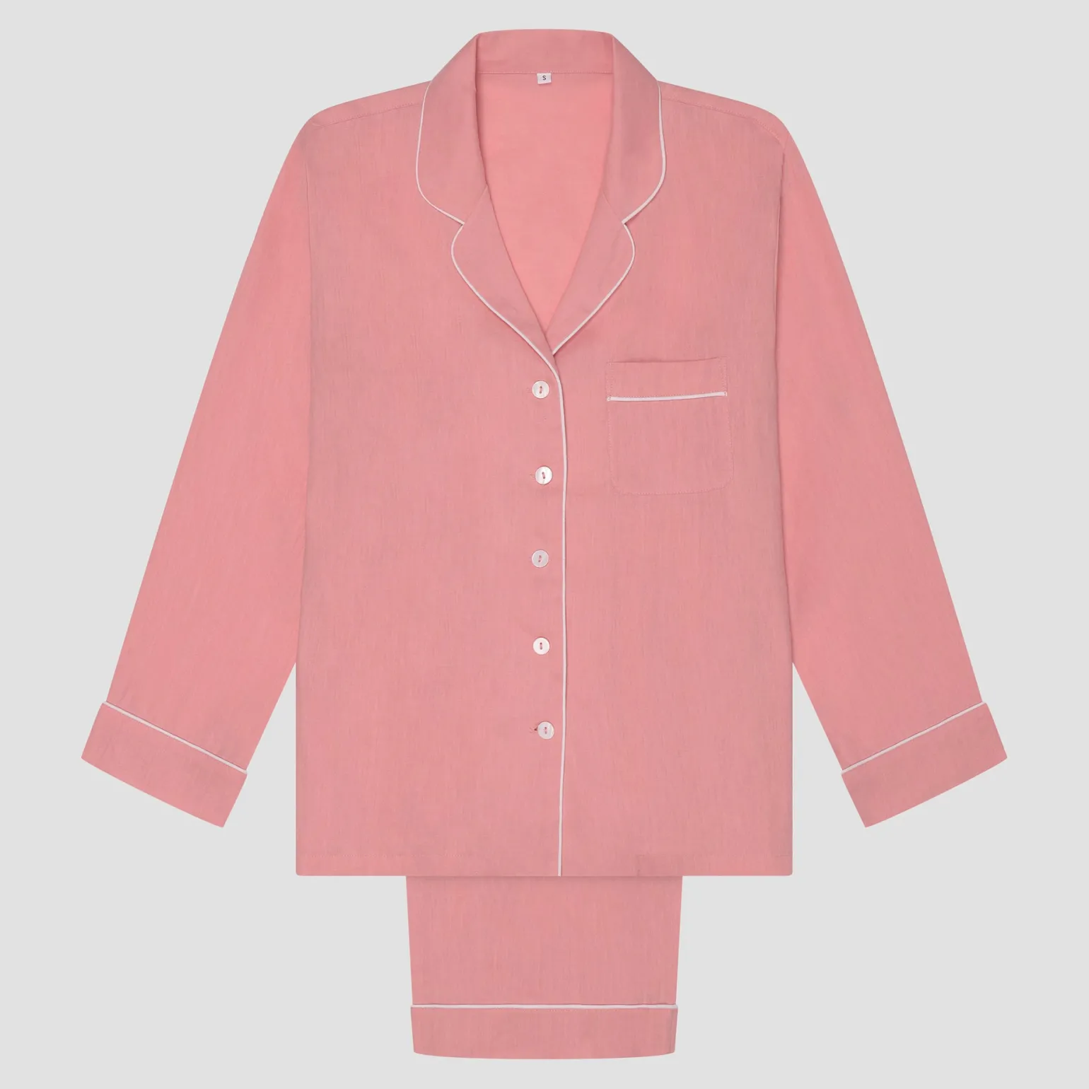 Pink Bloom Linen Pajama Set