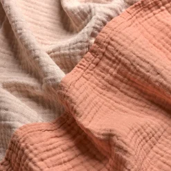 Pink Clay & Birch Textured Cotton Throw