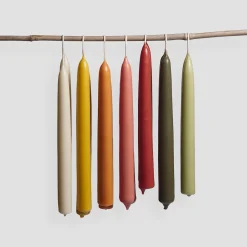 2pk Beeswax Dining Candle Madder Root