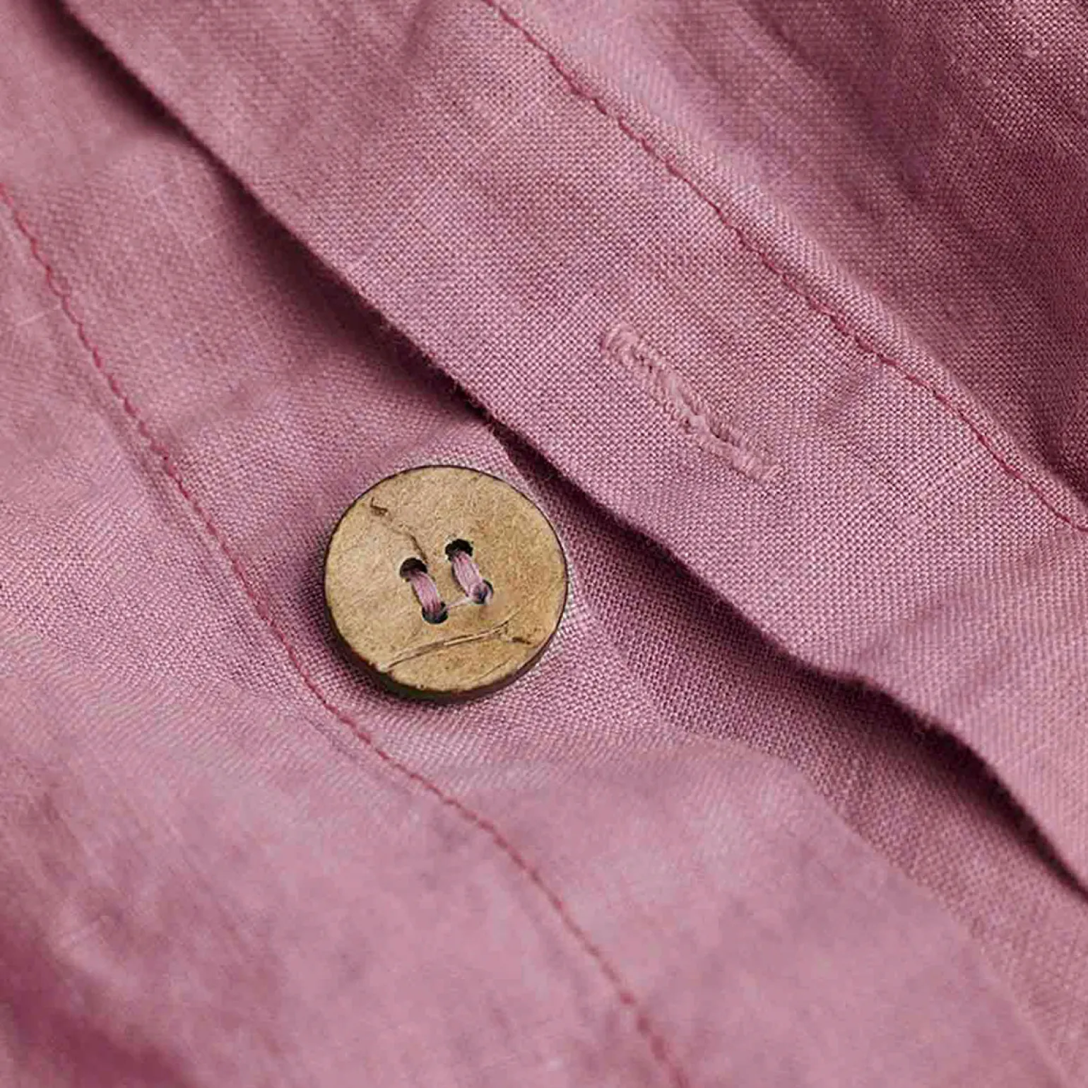 Raspberry Linen Blend Duvet Cover