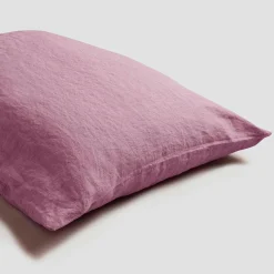 Raspberry Linen Blend Pillowcase (Pair)