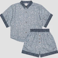 River Wandle Middlemore Linen Women’s Pajama Shorts Set