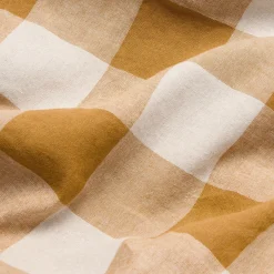 Russet Yellow Emsworth Plaid Linen Blend Duvet Cover