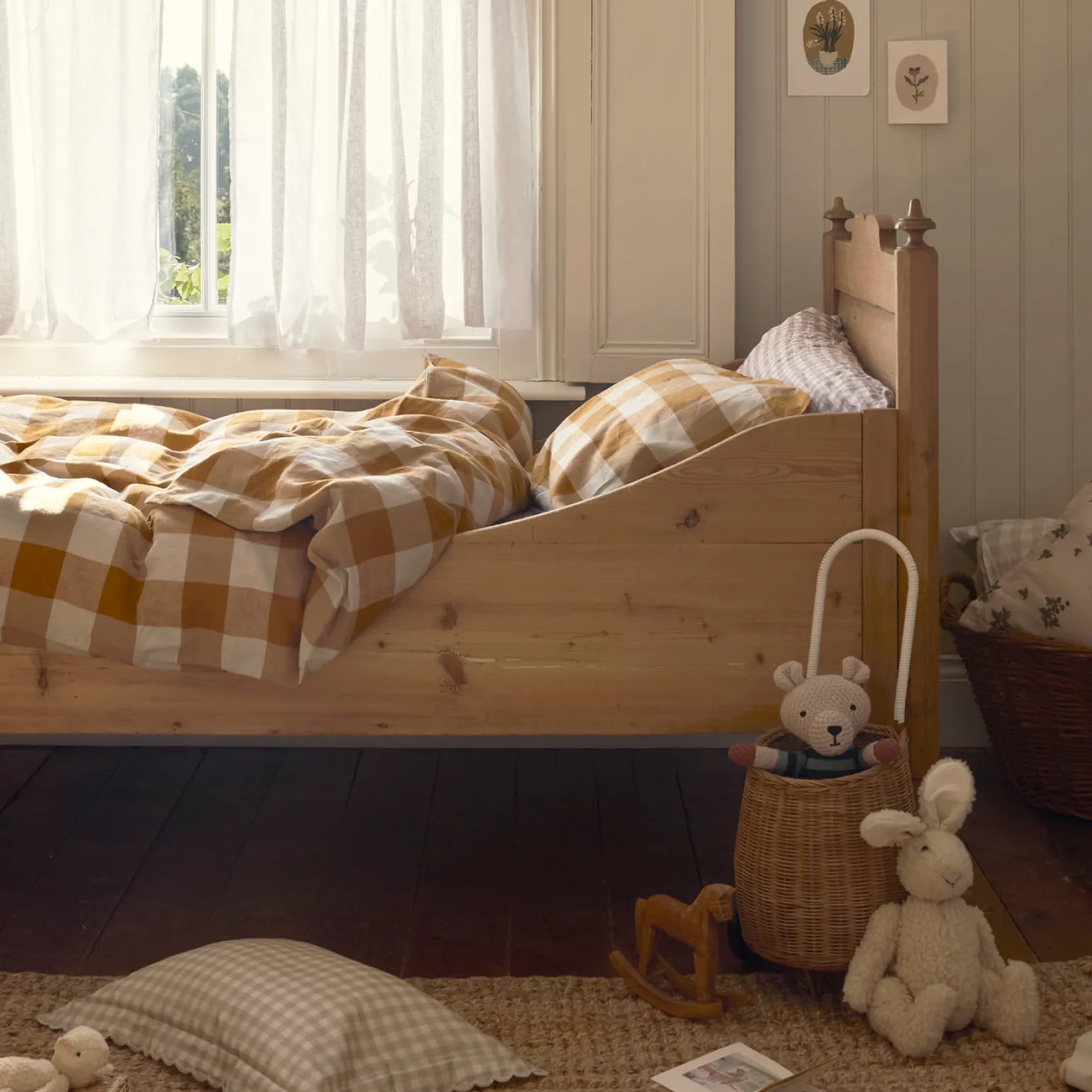 Russet Yellow/Oatmeal Kids Emsworth Linen Blend Bedding Set