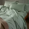 Sage Green 100% Linen Flat Sheet