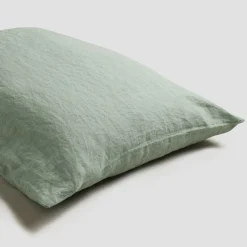 Sage Green 100% Linen Pillowcases (Pair)